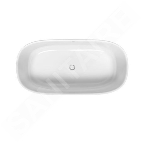 Duravit Zencha - Baignoire en îlot 1800x900 mm, DuraSolid, ClickClack, blanc 700463000000000