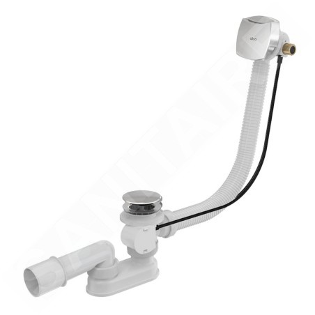 Alcadrain Garnitures de vidage - Kit vidange et trop-plein de baignoire avec remplissage, longueur 1000 mm, chromé A564CRM1-100