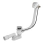 Alcadrain Garnitures de vidage - Kit vidange et trop-plein de baignoire avec remplissage, longueur 1000 mm, chromé A564CRM1-100