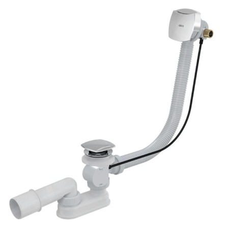 Alcadrain Garnitures de vidage - Kit vidange et trop-plein de baignoire avec remplissage, longueur 1000 mm, chromé A564CRM3-100