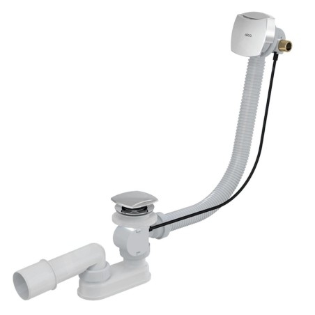 Alcadrain Garnitures de vidage - Kit vidange et trop-plein de baignoire avec remplissage, longueur 1200 mm, chromé A564CRM3-120