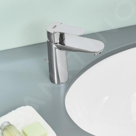 Grohe BauEdge - Mitigeur de lavabo avec vidage, dimension M, chrome 23758000