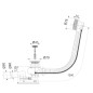 Alcadrain Garnitures de vidage - Kit vidange et trop-plein baignoire, longueur 1200 mm, bronze antique A55ANTIC-120