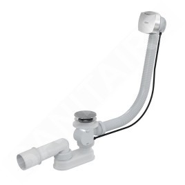 Alcadrain Garnitures de vidage - Kit vidange et trop-plein pour baignoire, longueur 1200 mm, chromé A51CRM-120