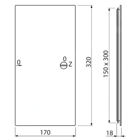 Alcadrain Accessoires - Porte de salle de bains 30x15 cm, blanche AVD002
