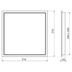 Alcadrain Accessoires - Porte de salle de bains 30x30 cm, blanche AVD003