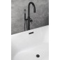 Aqualine Accessoires - Kit bonde de baignoire et couvercle de trop-plein, ClickClack, noir mat TF9005B