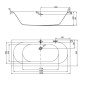 Cersanit City - Baignoire 180 x 80 cm, pieds inclus, blanc S301-337