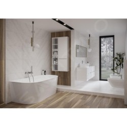 Cersanit Crea - Baignoire 170x82 cm, pieds inclus, blanc S301-301