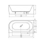 Cersanit Crea - Baignoire 170x82 cm, pieds compris, gauche, blanc S301-329 Cersanit Crea - Baignoire 170x82 cm, pieds compris, gauche, blanc S301-329