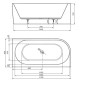 Cersanit Crea - Baignoire 170x82 cm, pieds compris, droite, blanc S301-330 Cersanit Crea - Baignoire 170x82 cm, pieds compris, droite, blanc S301-330