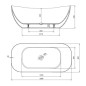 Cersanit Inverto - Baignoire en îlot, 180x80 cm, pieds inclus, blanc S301-372 Cersanit Inverto - Baignoire en îlot, 180x80 cm, pieds inclus, blanc S301-372
