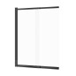 Cersanit Larga - Pare-baignoire, en deux parties, 116x140 cm, noir/verre clair S932-142