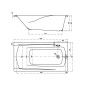 Cersanit Zen - Baignoire 160 x 85 cm, pieds inclus, blanc S301-127 Cersanit Zen - Baignoire 160 x 85 cm, pieds inclus, blanc S301-127