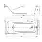 Cersanit Zen - Baignoire 180 x 85 cm, pieds inclus, blanc S301-129 Cersanit Zen - Baignoire 180 x 85 cm, pieds inclus, blanc S301-129