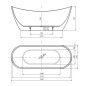 Cersanit Zen - Baignoire en îlot, 182x71 cm, pieds inclus, blanc S301-331 Cersanit Zen - Baignoire en îlot, 182x71 cm, pieds inclus, blanc S301-331