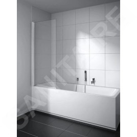 Kermi CADA XS - Paroi de baignoire DFL, 75x160 cm, gauche, argent brillant/verre transparent CKDFL07516VPK