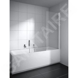 Kermi CADA XS - Paroi de baignoire DFR, 75x160 cm, droite, argent brillant/verre transparent CKDFR07516VPK