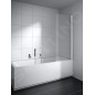 Kermi CADA XS - Paroi de baignoire DFR, 75x160 cm, droite, argent brillant/verre transparent CKDFR07516VPK
