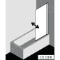 Kermi CADA XS - Paroi de baignoire DFR, 75x160 cm, droite, argent brillant/verre transparent CKDFR07516VPK