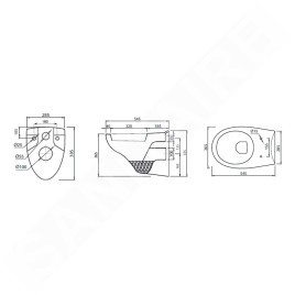 Aqualine Taurus 2 - WC suspendu, blanc LC1582