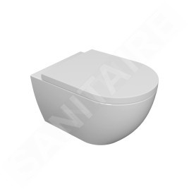 kielle Oudee - WC suspendu avec abattant SoftClose, Rimless, blanc 30102000