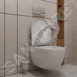 kielle Oudee - WC suspendu avec abattant SoftClose, Rimless, blanc 30102000