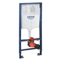 Grohe Solido - Set pour WC suspendu + cuvette et abattant softclose Bau Ceramic, plaque de déclenchement Sail, chrome 39499000