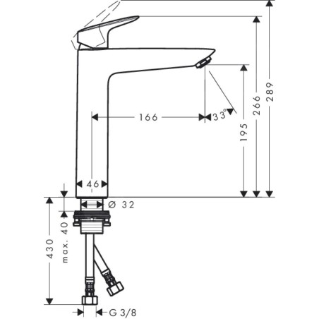Hansgrohe Logis - Mitigeur de lavabo 190, chrome 71091000