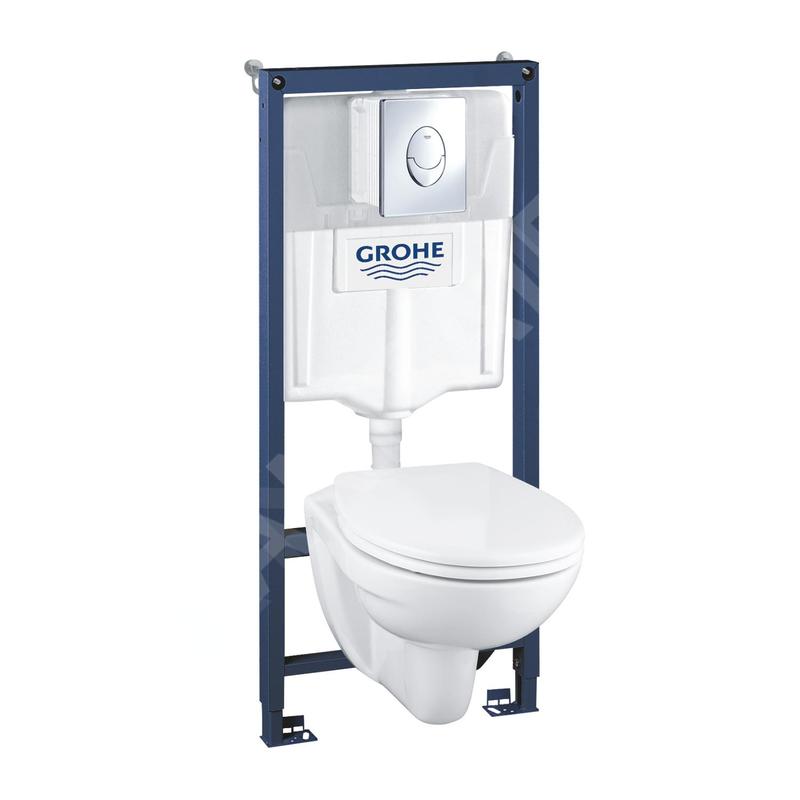 Grohe Solido - Ensemble pour WC suspendu + cuvette et abattant softclose, Plaque de déclenchement Skate Air, chrome 39192000