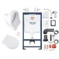 Grohe Solido - Ensemble pour WC suspendu + cuvette et abattant softclose, Plaque de déclenchement Skate Air, chrome 39192000