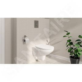 Grohe Bau Ceramic - Cuvette de toilette suspendue avec abattant SoftClose, Rimless, blanc alpin 39351000