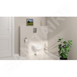 Grohe Bau Ceramic - Cuvette de toilette suspendue avec abattant SoftClose, Rimless, blanc alpin 39351000