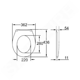 Grohe Bau Ceramic - Abattant WC, duroplast, blanc 39492000