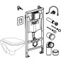 Grohe Solido - Set de bâti-support, cuvette et abattant softclose, plaque de déclenchement Even, chrome 39467000 Grohe Solido - Set de bâti-support, cuvette et abattant softclose, plaque de déclenchement Even, chrome 39467000