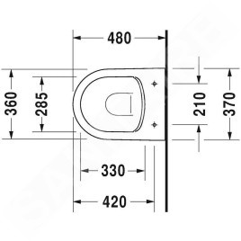 Duravit ME by Starck - WC suspendu, Rimless, blanc 2530090000