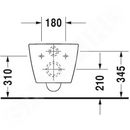 Duravit ME by Starck - WC suspendu, Rimless, blanc 2530090000