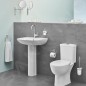 Grohe Bau Ceramic - WC à poser avec réservoir et abattant softclose, rimless, blanc alpin 39496000 Grohe Bau Ceramic - WC à poser avec réservoir et abattant softclose, rimless, blanc alpin 39496000