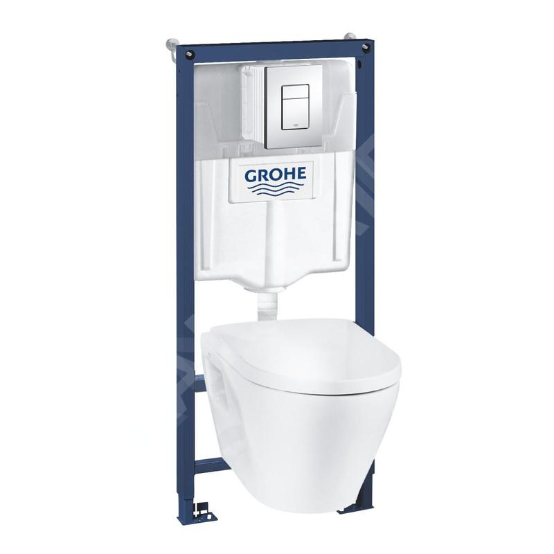 Grohe Solido - Set de bâti-support, cuvette avec l'abattant softclose, plaque de déclenchement Skate Cosmopolitan, chrome Grohe Solido - Set de bâti-support, cuvette avec l'abattant softclose, plaque de déclenchement Skate Cosmopolitan, chrome