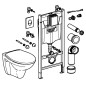 Grohe Solido - Set de bâti-support, cuvette avec l'abattant softclose, plaque de déclenchement Skate Cosmopolitan, chrome Grohe Solido - Set de bâti-support, cuvette avec l'abattant softclose, plaque de déclenchement Skate Cosmopolitan, chrome
