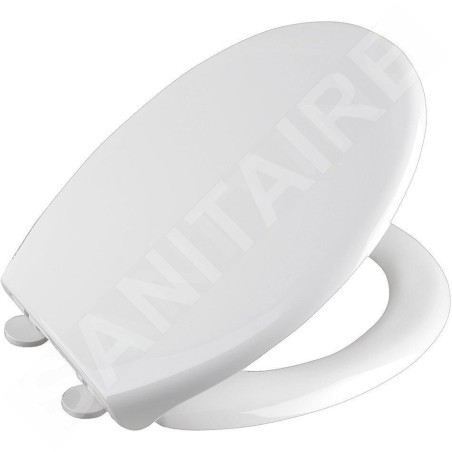 Aqualine Sofia - Abattant de toilette Soft Close, polypropylène, blanc BS122