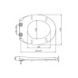 Aqualine Sofia - Abattant de toilette Soft Close, polypropylène, blanc BS122 Aqualine Sofia - Abattant de toilette Soft Close, polypropylène, blanc BS122