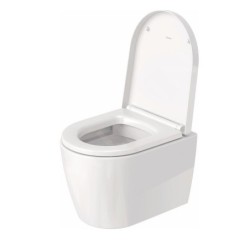 Duravit ME by Starck - WC suspendu, Rimless, avec WonderGliss, blanc alpin 25300900001