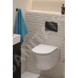 kielle Oudee - WC suspendu avec abattant SoftClose, Rimless, blanc 30102001