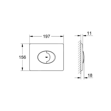 Grohe Skate Air - Plaque de déclenchement, chrome 38506000