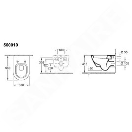 Villeroy & Boch Subway 2.0 - WC suspendu, Aquareduct, blanc alpin 56001001