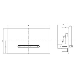 Villeroy & Boch ViConnect - Plaque de déclenchement E300- blanc 92218068