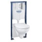 Grohe Solido - Set de bâti-support, cuvette Bau Ceramic et abattant softclose, plaque de déclenchement Skate Cosmopolitan, Grohe Solido - Set de bâti-support, cuvette Bau Ceramic et abattant softclose, plaque de déclenchement Skate Cosmopolitan,
