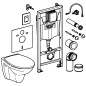 Grohe Solido - Set de bâti-support, cuvette Bau Ceramic et abattant softclose, plaque de déclenchement Skate Cosmopolitan, Grohe Solido - Set de bâti-support, cuvette Bau Ceramic et abattant softclose, plaque de déclenchement Skate Cosmopolitan,