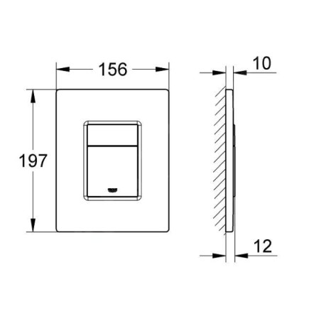 Grohe Even - Plaque de déclenchement, noir mat 389662430